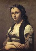 The woman of the pearl Corot Camille